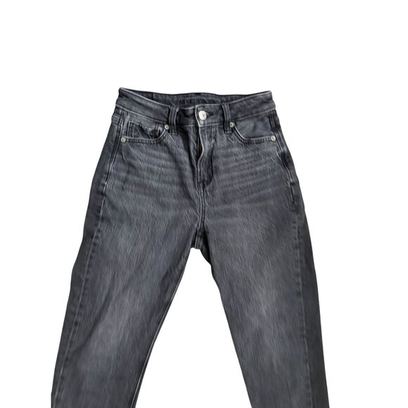 AMERICAN EAGLE Black Gray Wash Jeans Size 000 Short - Picture 8 of 9